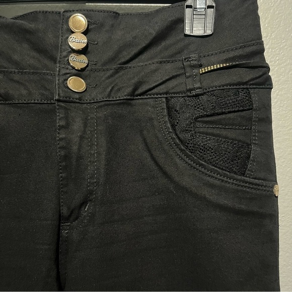 BAXTER- Butt Lifting Black Columbian Jeans Size 11 - Picture 4 of 7